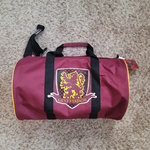 Harry Potter Duffel Bag Unisex OS Burgundy Gryffindor Crest Barrel Travel Bag